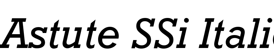 Astute SSi Italic Font Download Free